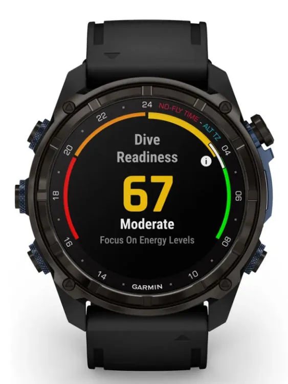 Garmin Descent Mk3i - 51mm Carbon DLC Titanium with Silicone Band