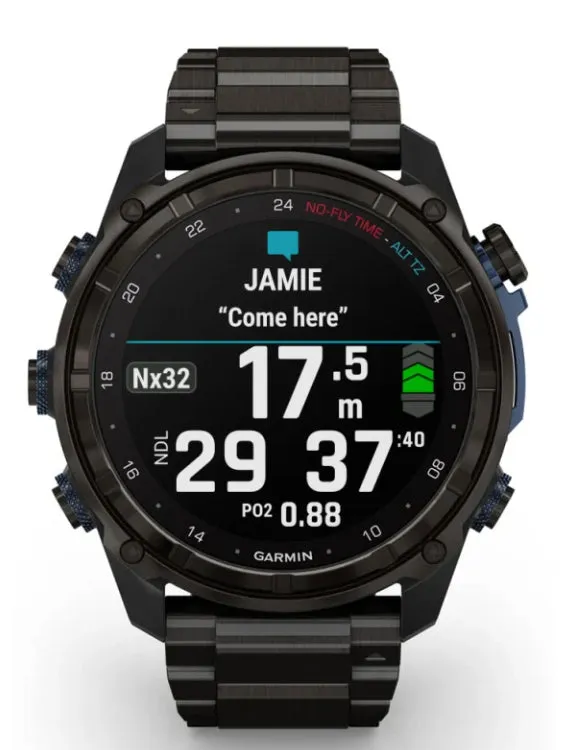 Garmin Descent Mk3i - 51mm Carbon DLC Titanium with Silicone Band