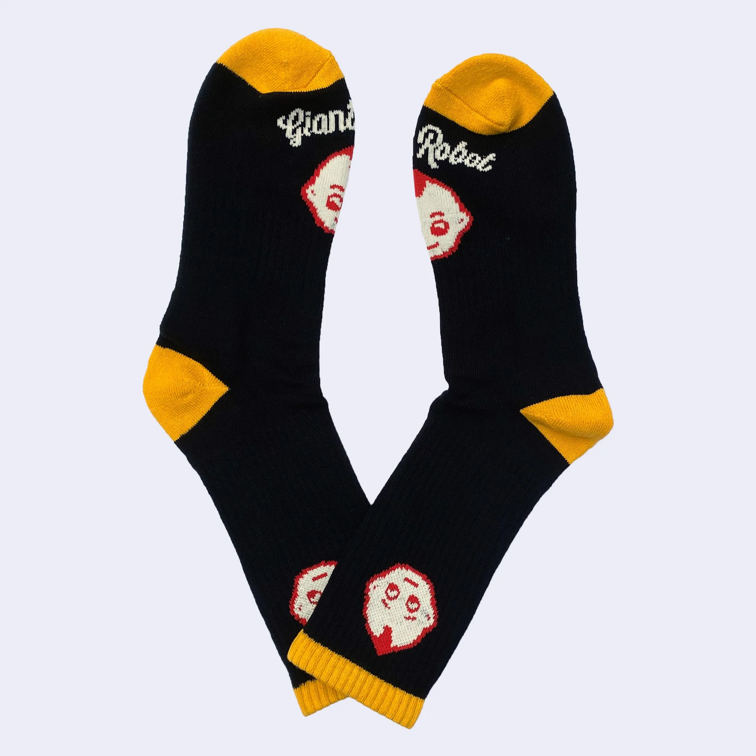 Giant Robot - Kewpie Socks (Black w/ Yellow and Red)