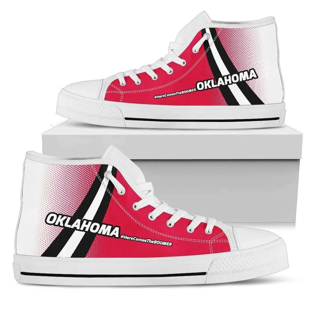 #HereComesTheBoomer Oklahoma Canvas High Top Shoes