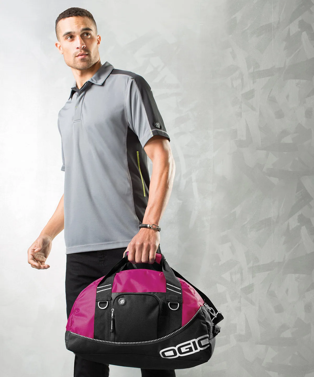 HotPink/Black - Half dome sports bag