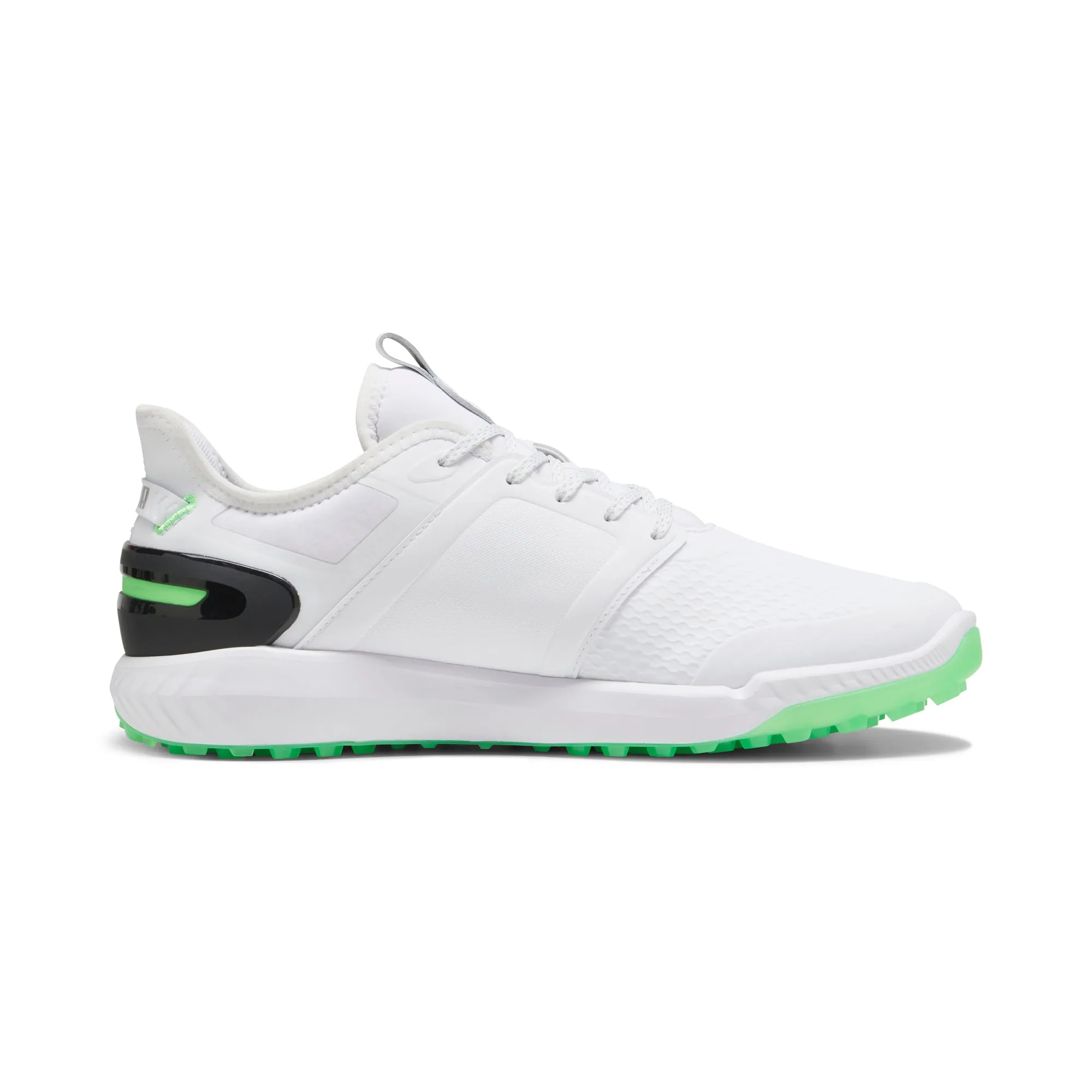 IGNITE ELEVATE Spikeless Golf Shoes | Puma White / Fluro Green