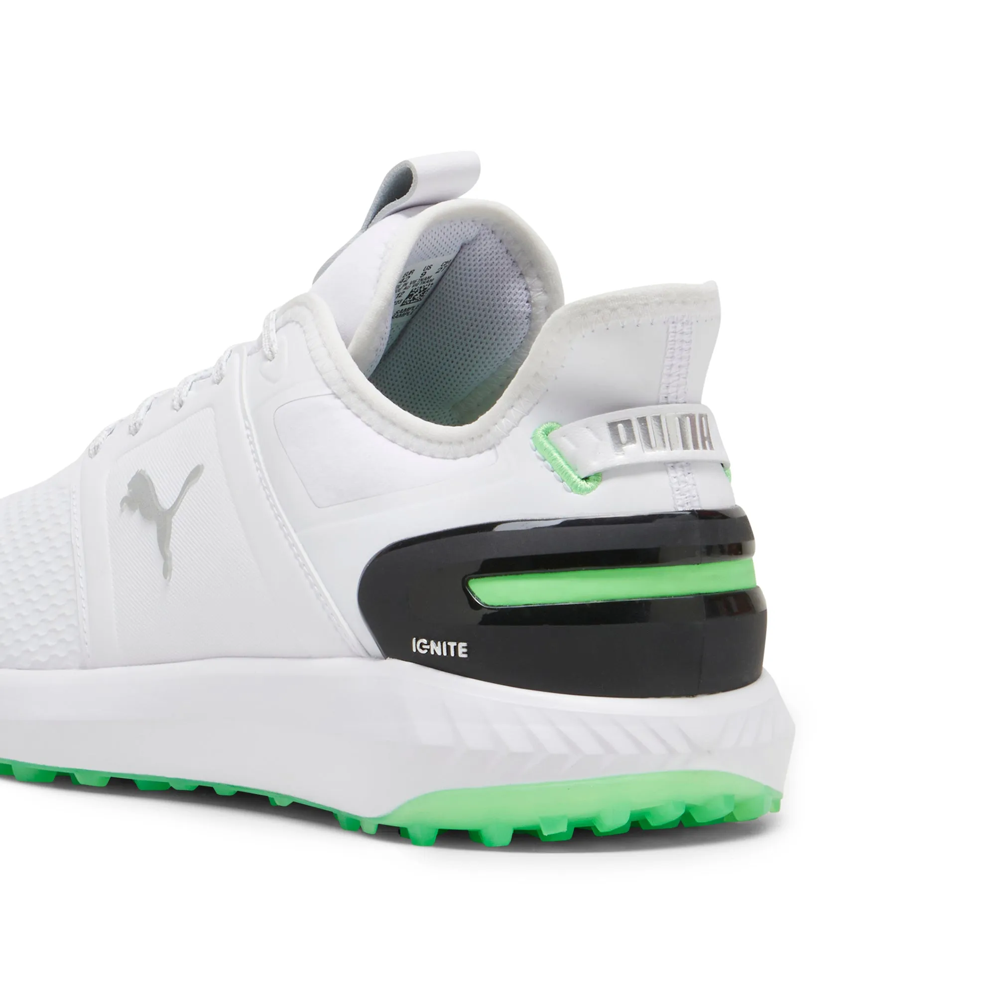 IGNITE ELEVATE Spikeless Golf Shoes | Puma White / Fluro Green