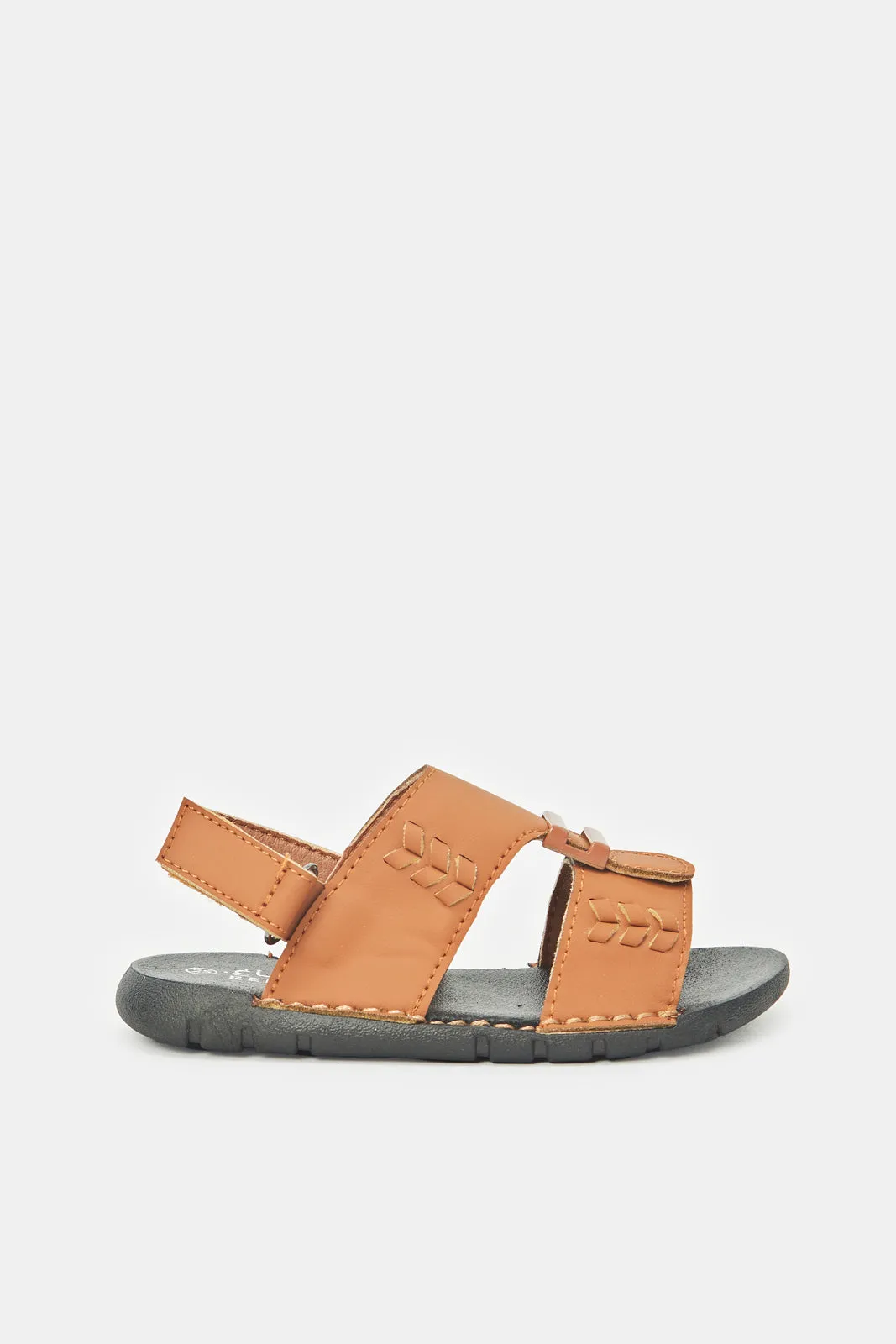 Infant Boys Brown Textured Sandal