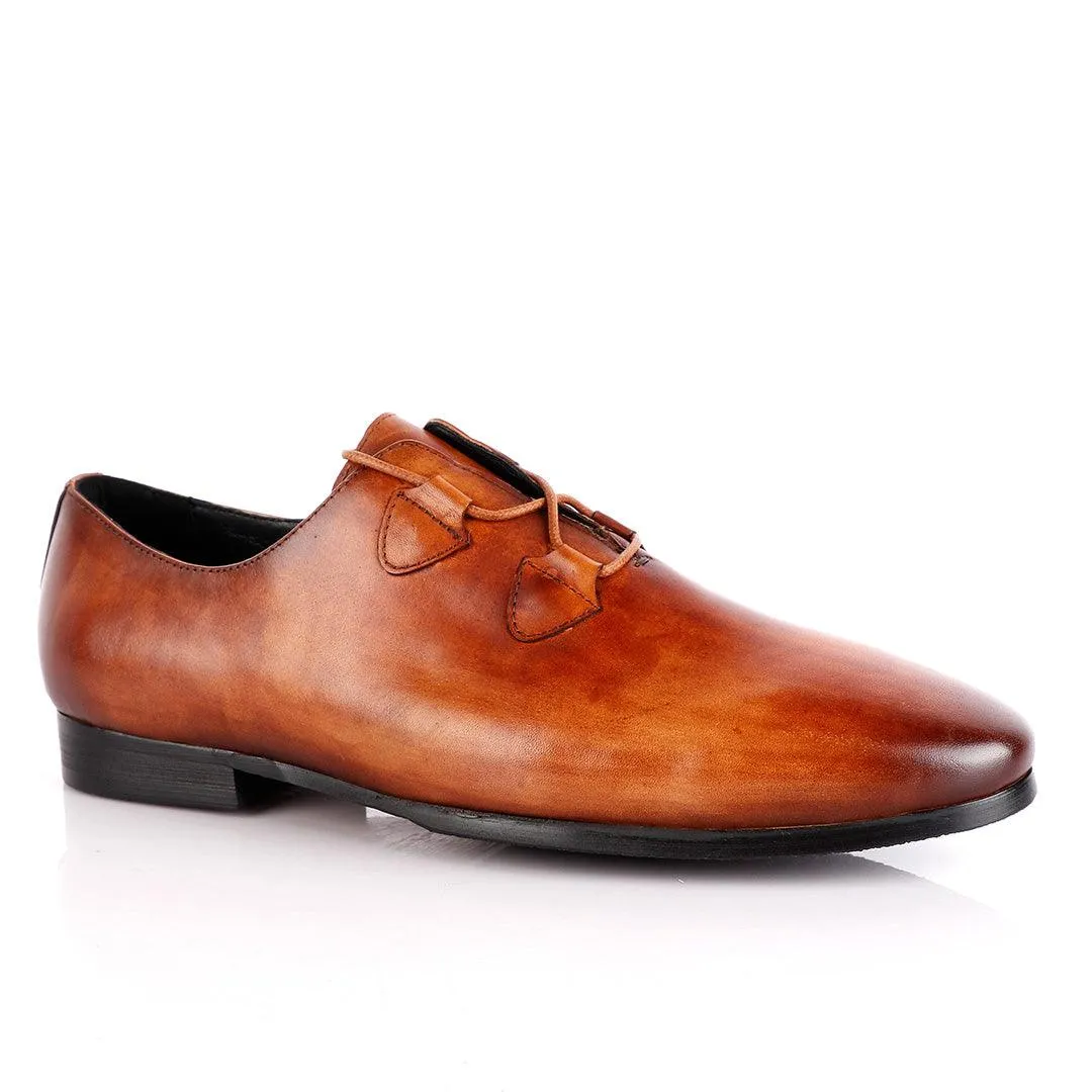 John Foster Brown Oxford Laceup Leather Shoe