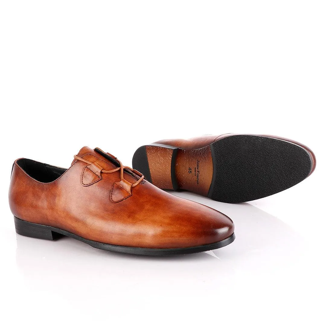 John Foster Brown Oxford Laceup Leather Shoe