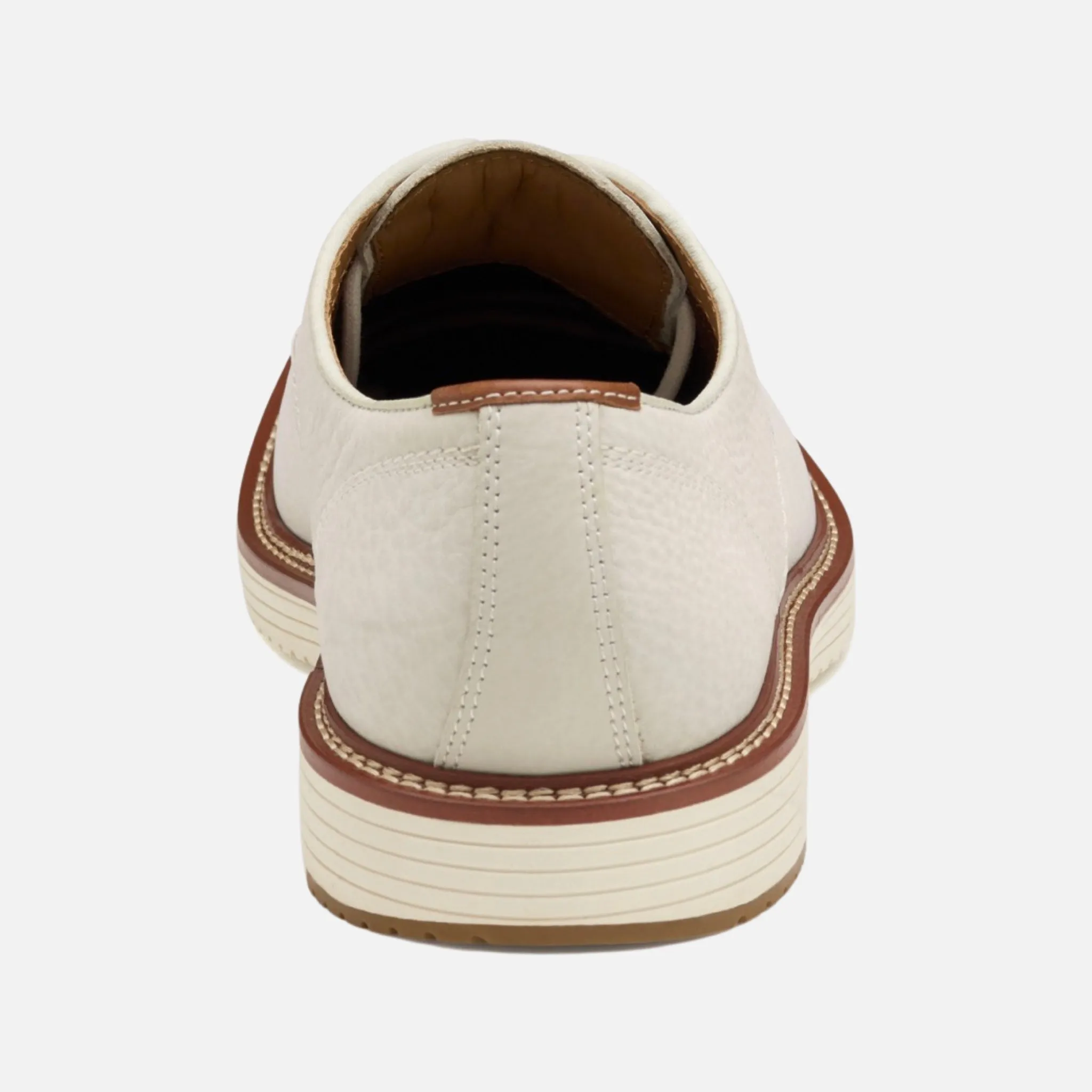 Johnston & Murphy Men's Uptown Plain Toe White Nubuck Shoes | TRUFOAM™ Sole