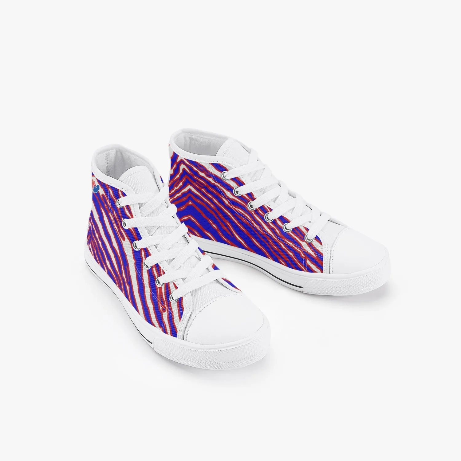 Kids Buffalo Football Zuba High Top Converse Style Shoes