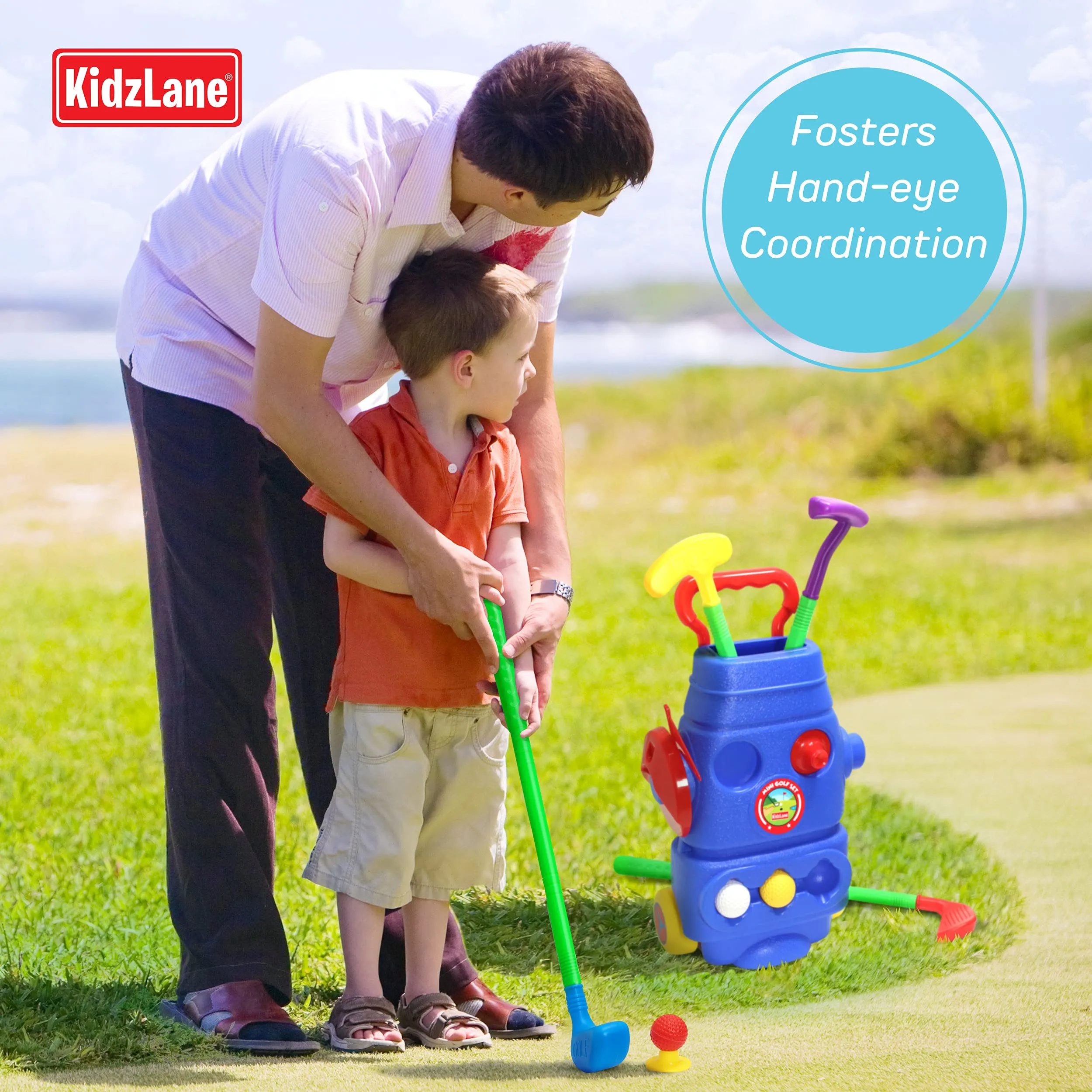 Kidzlane Golf Set for Kids and Toddlers | Complete Golf Club Toy Set for Toddlers & Kids