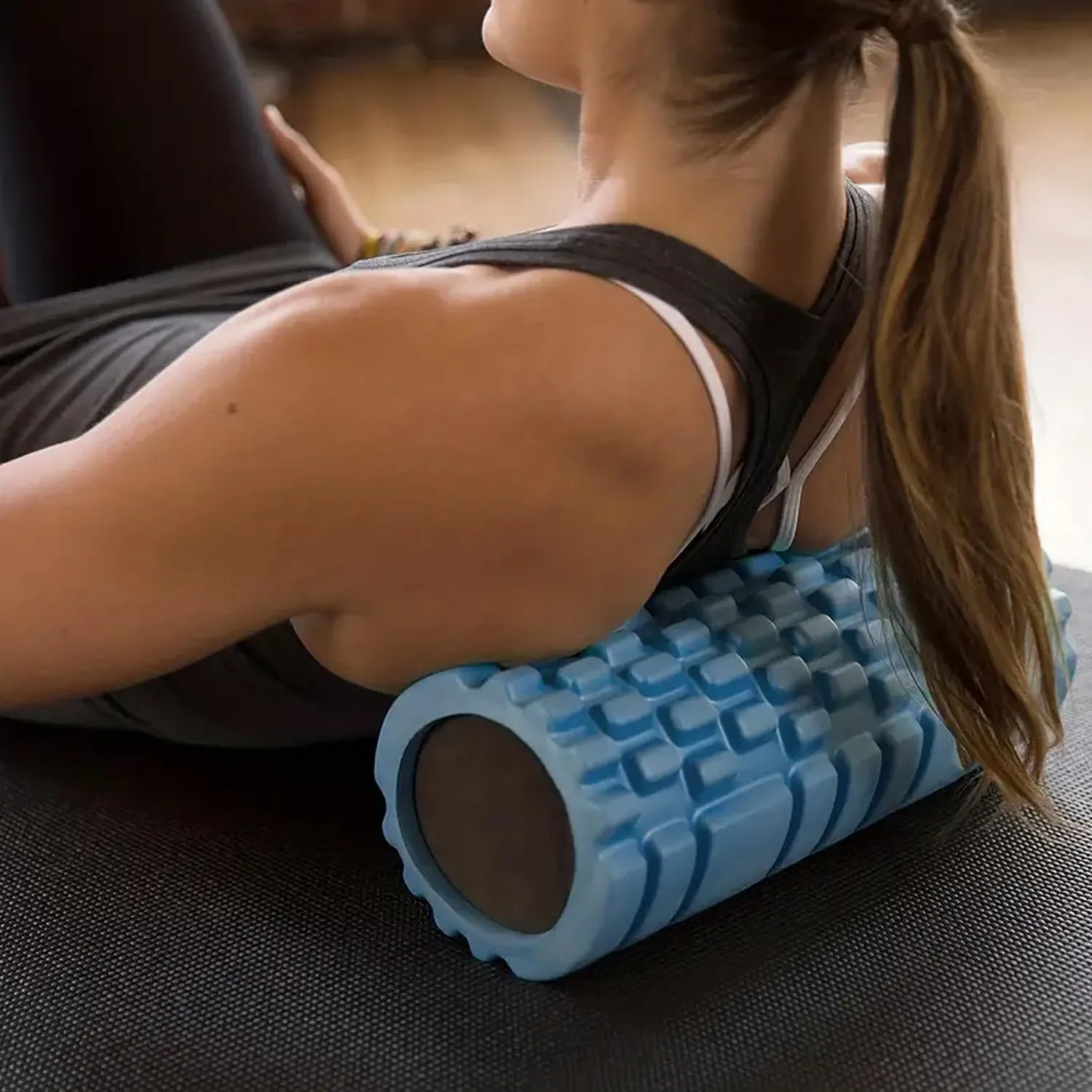 Kuber Industries Foam Roller For Exercise, Back Pain, Knee Pain-Pack of 5 (Blue)