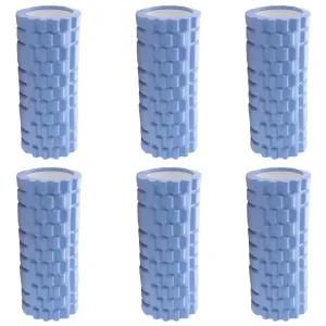 Kuber Industries Foam Roller For Exercise, Back Pain, Knee Pain-Pack of 6 (Blue)