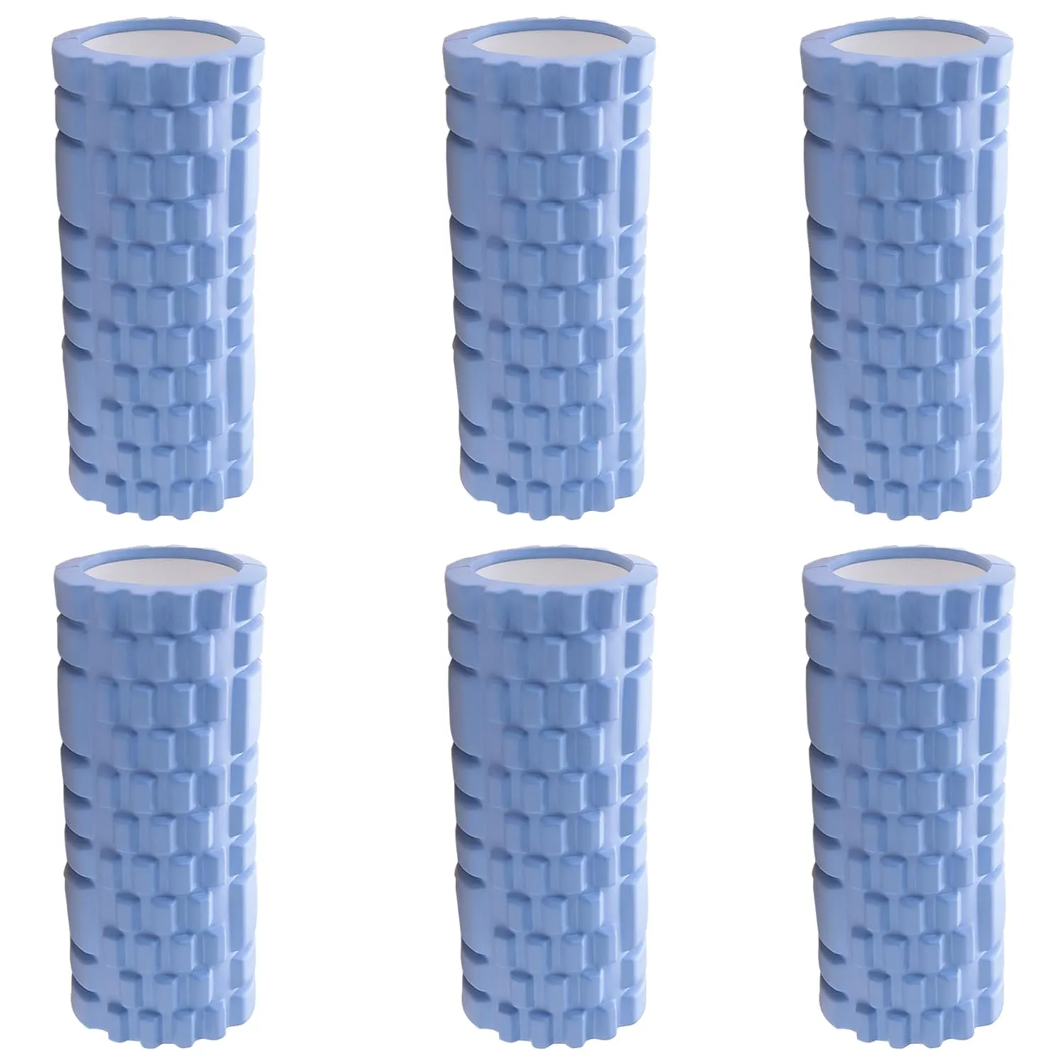 Kuber Industries Foam Roller For Exercise, Back Pain, Knee Pain-Pack of 6 (Blue)