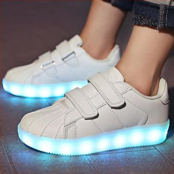 Led Usb Charging Glowing Sneakers For Children