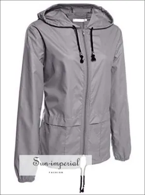 Long Hooded Sports Jacket Women Coat Running Training plus Size Jacket Fashion Pocket Long Sleeve