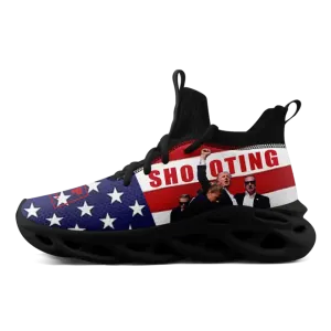 Luxury Gifts,Personalized Trump Sneakers, Custom Shooting Event Shoes, Breathable Walking Shoes,  Glow at Light Shoes