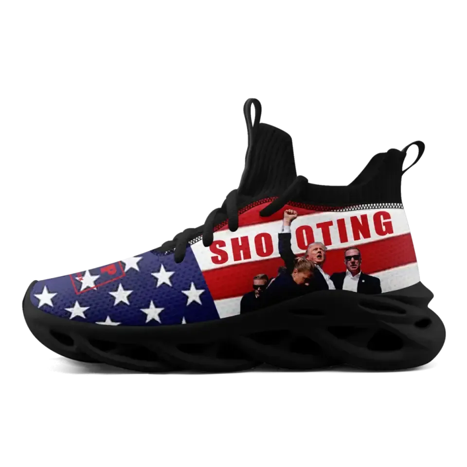 Luxury Gifts,Personalized Trump Sneakers, Custom Shooting Event Shoes, Breathable Walking Shoes,  Glow at Light Shoes