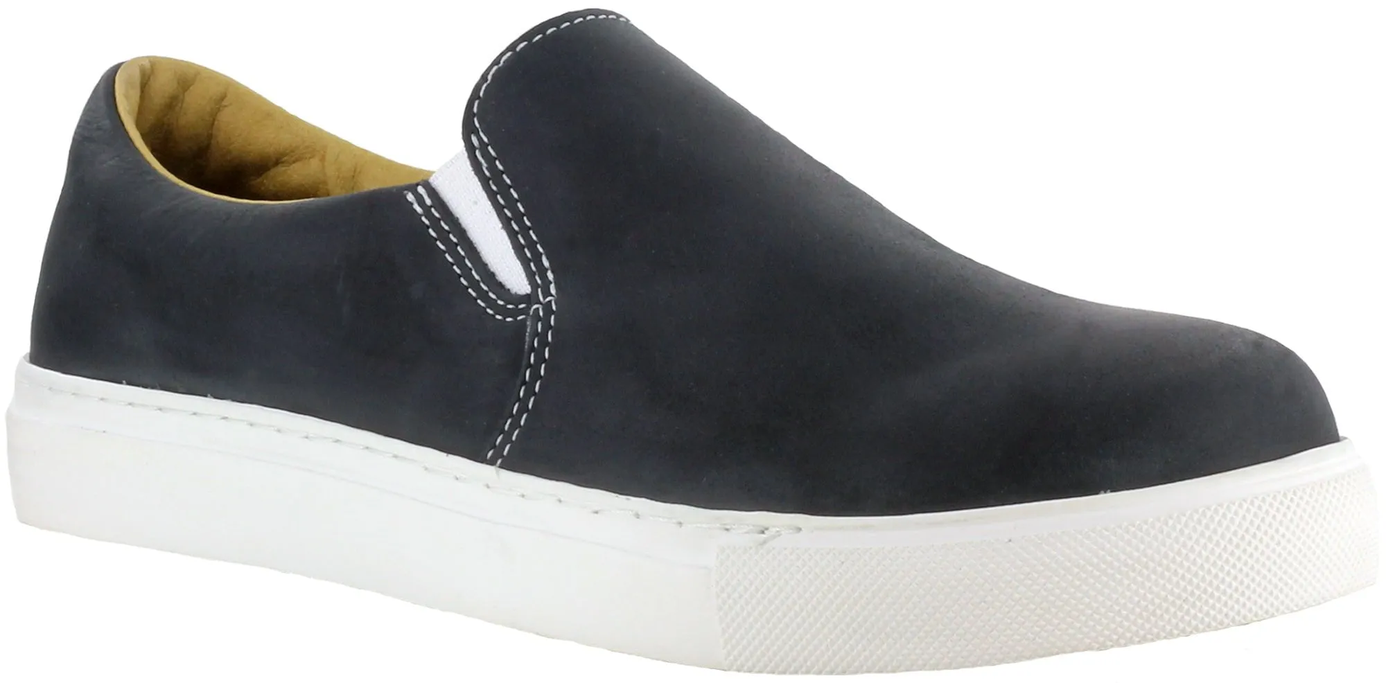 Mellow Walk Jessica Womens Black Leather Slip-On Shoes 6 E