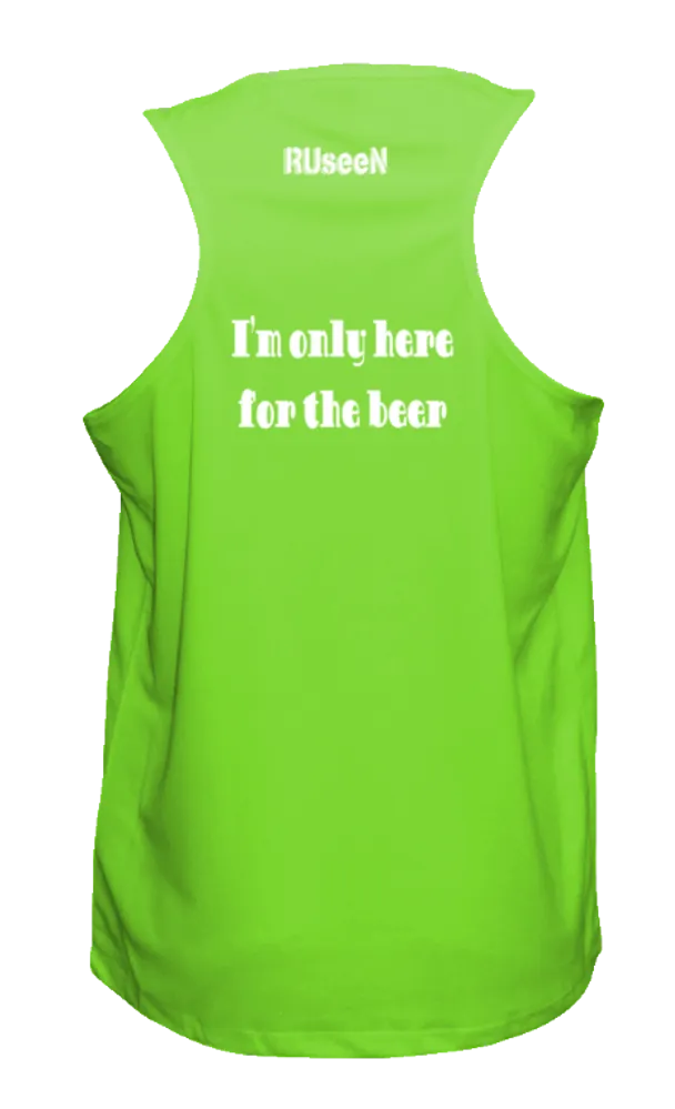 Men's Reflective Tank Top- I'm Only Here For The Beer