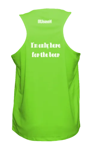 Men's Reflective Tank Top- I'm Only Here For The Beer