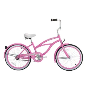 Micargi Jetta 20 in girls Beach Cruiser Pink w/ Fenders -Live4Bikes