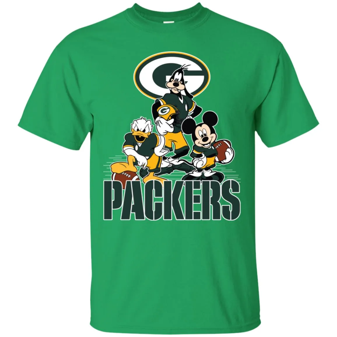 Mickey Mouse Green Bay Packer American Football Nfl Sports Shirt