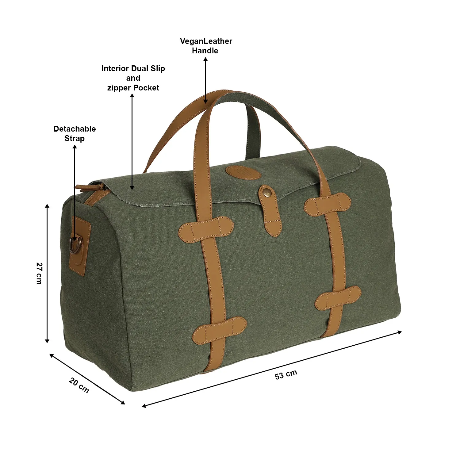 Mona B Canvas Travel/Gym/Sports Duffel Bag: Delta