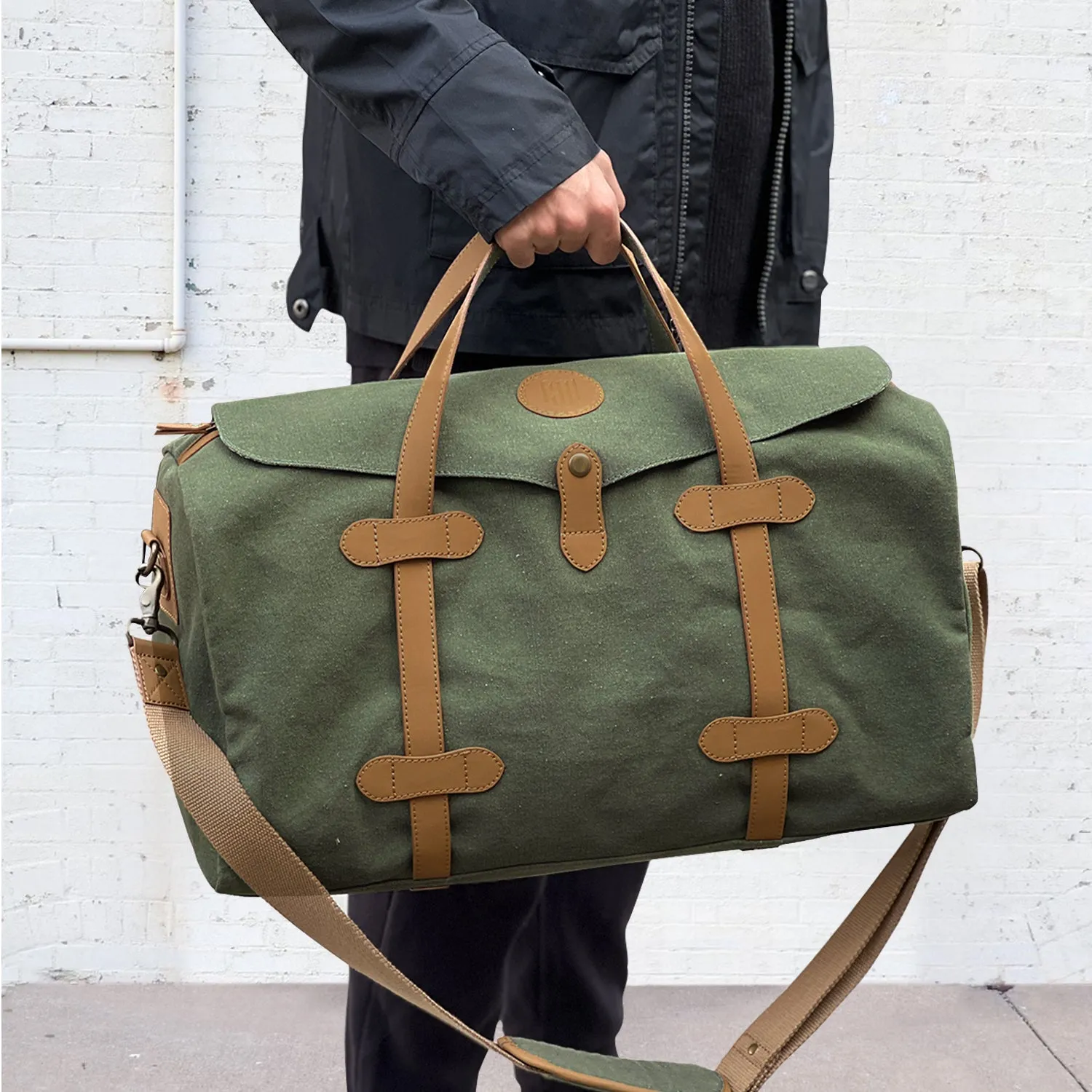 Mona B Canvas Travel/Gym/Sports Duffel Bag: Delta