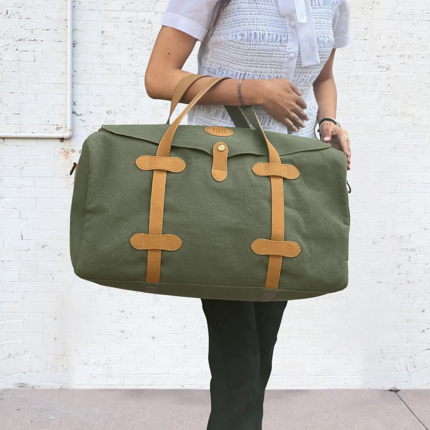 Mona B Canvas Travel/Gym/Sports Duffel Bag: Delta