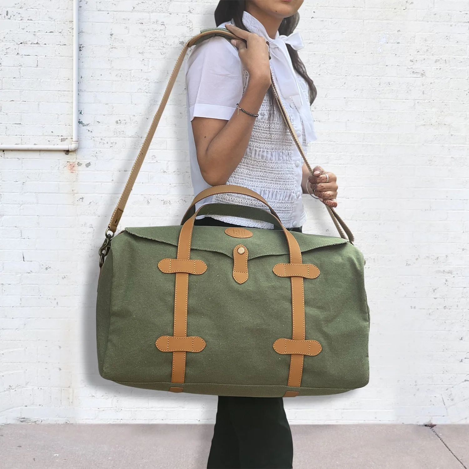 Mona B Canvas Travel/Gym/Sports Duffel Bag: Delta