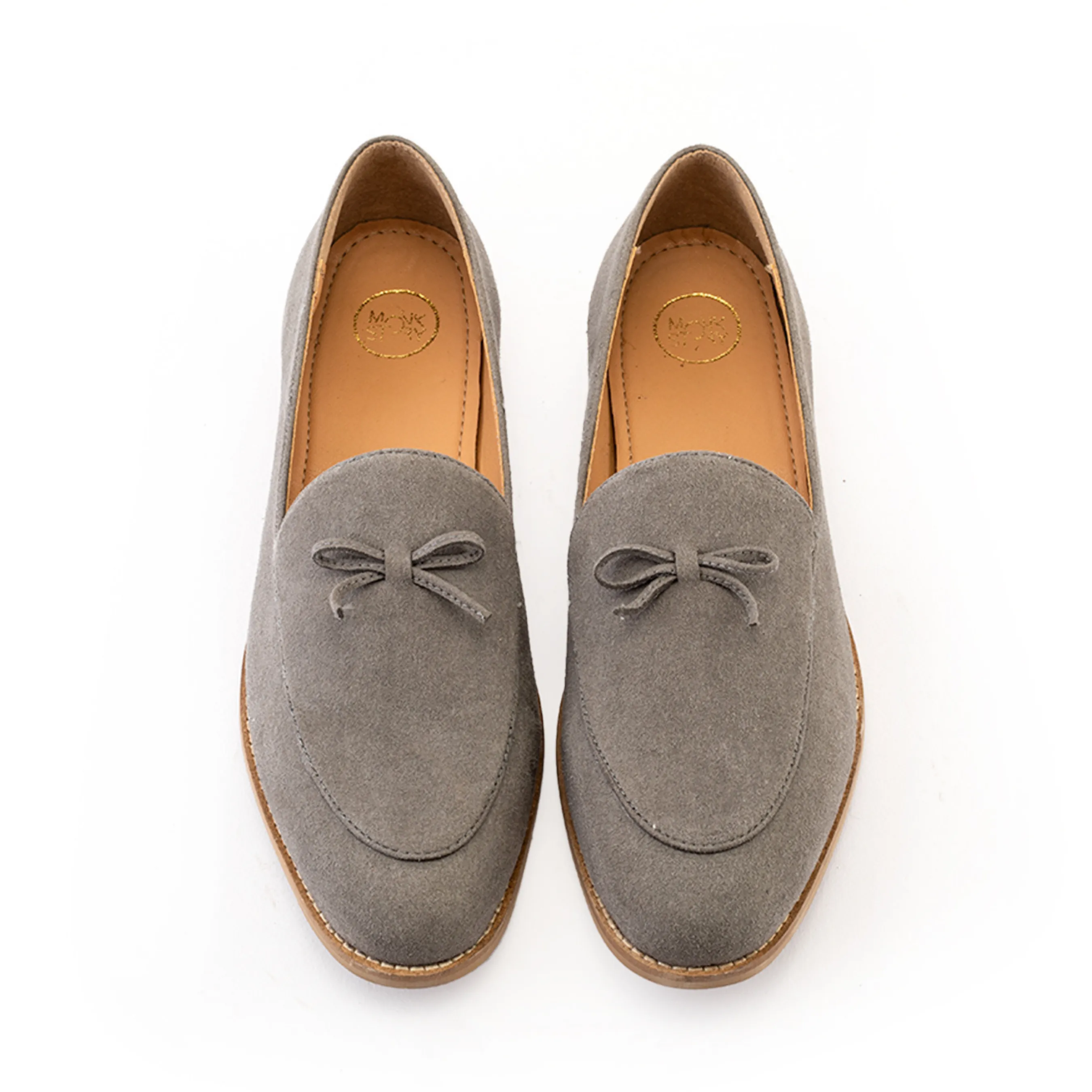 Monkstory Wyld Faux-Suede Slip-Ons – Pastel Grey