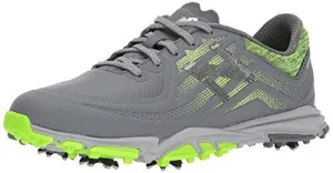 New Balance Men's Minimus Tour Waterproof Spiked Comfort Golf Shoe, Dark Grey/Green, 14 2E 2E US