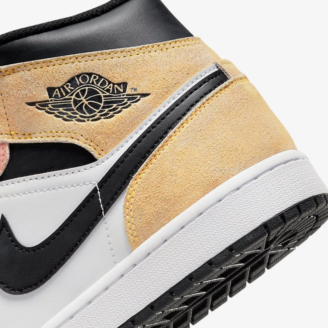 Nike Men's Air Jordan 1 Mid SE Shoes - Magic Ember / Sundial / White / Black