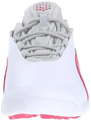 PUMA Women's sunnylite v2 Golf Shoe, White/Rose Red/Gray, 8 M US