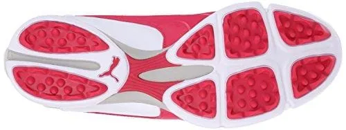 PUMA Women's sunnylite v2 Golf Shoe, White/Rose Red/Gray, 8 M US