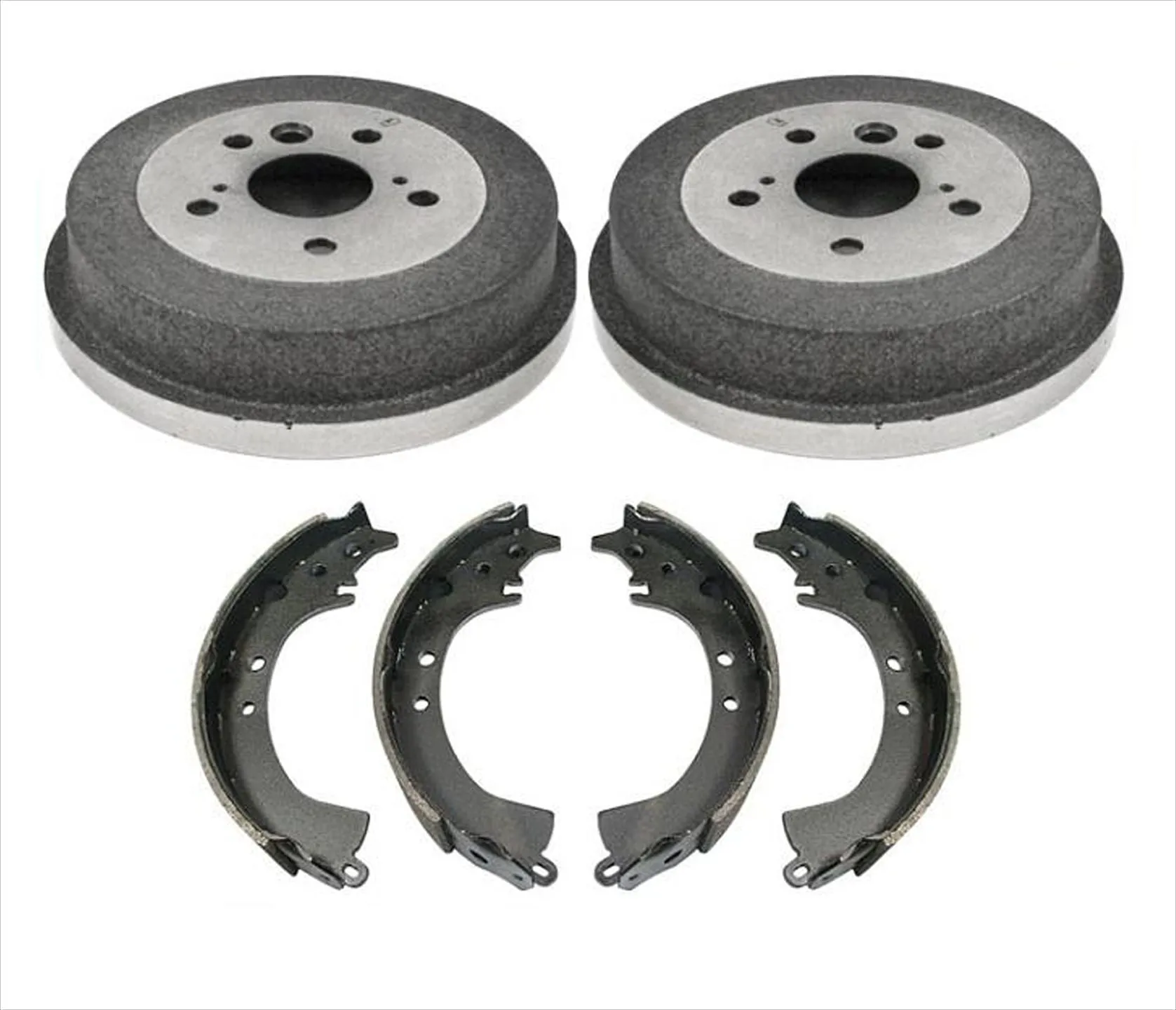 Rear Brake Drums & Brake Shoes 3Pc for Toyota Rav4 2001-2002