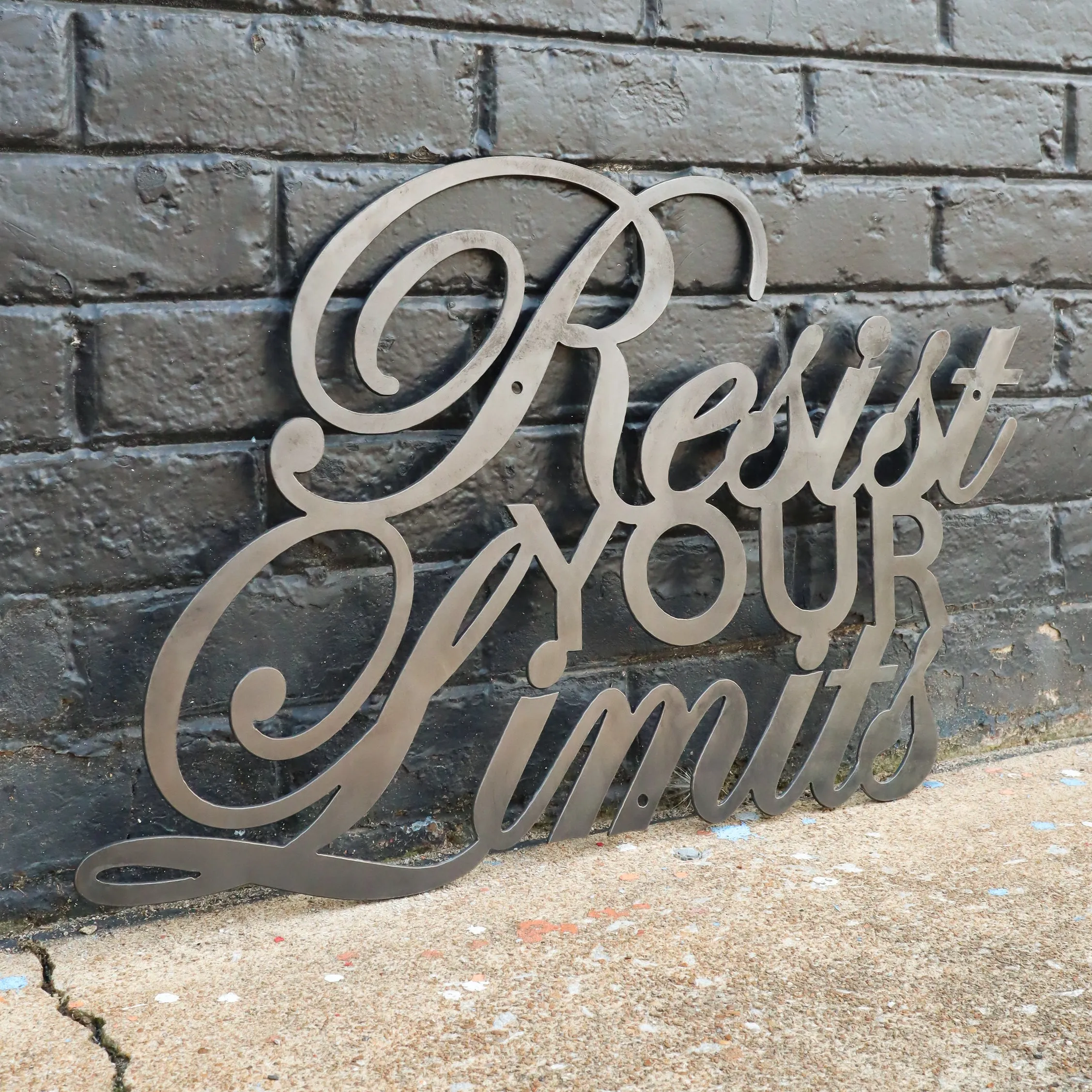 Resist Your Limits - Home Gym Sign - Work Out, Exercise, Biking Decor