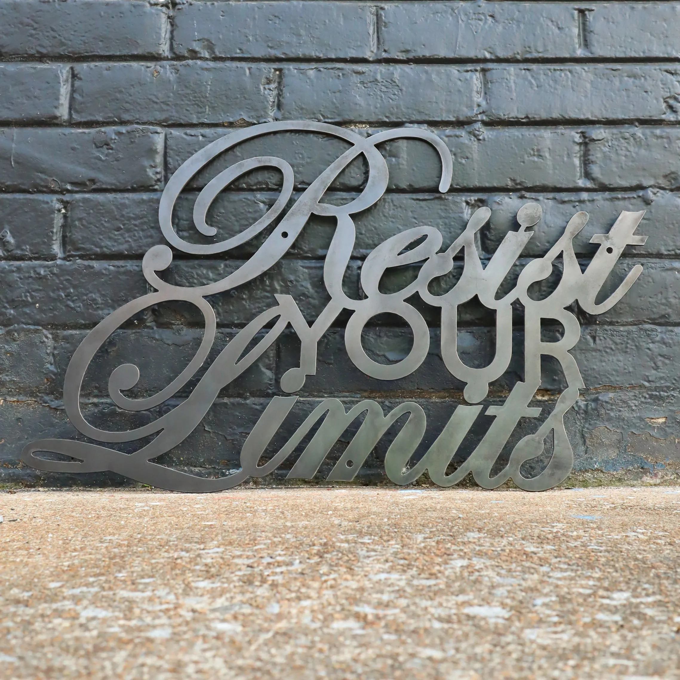 Resist Your Limits - Home Gym Sign - Work Out, Exercise, Biking Decor