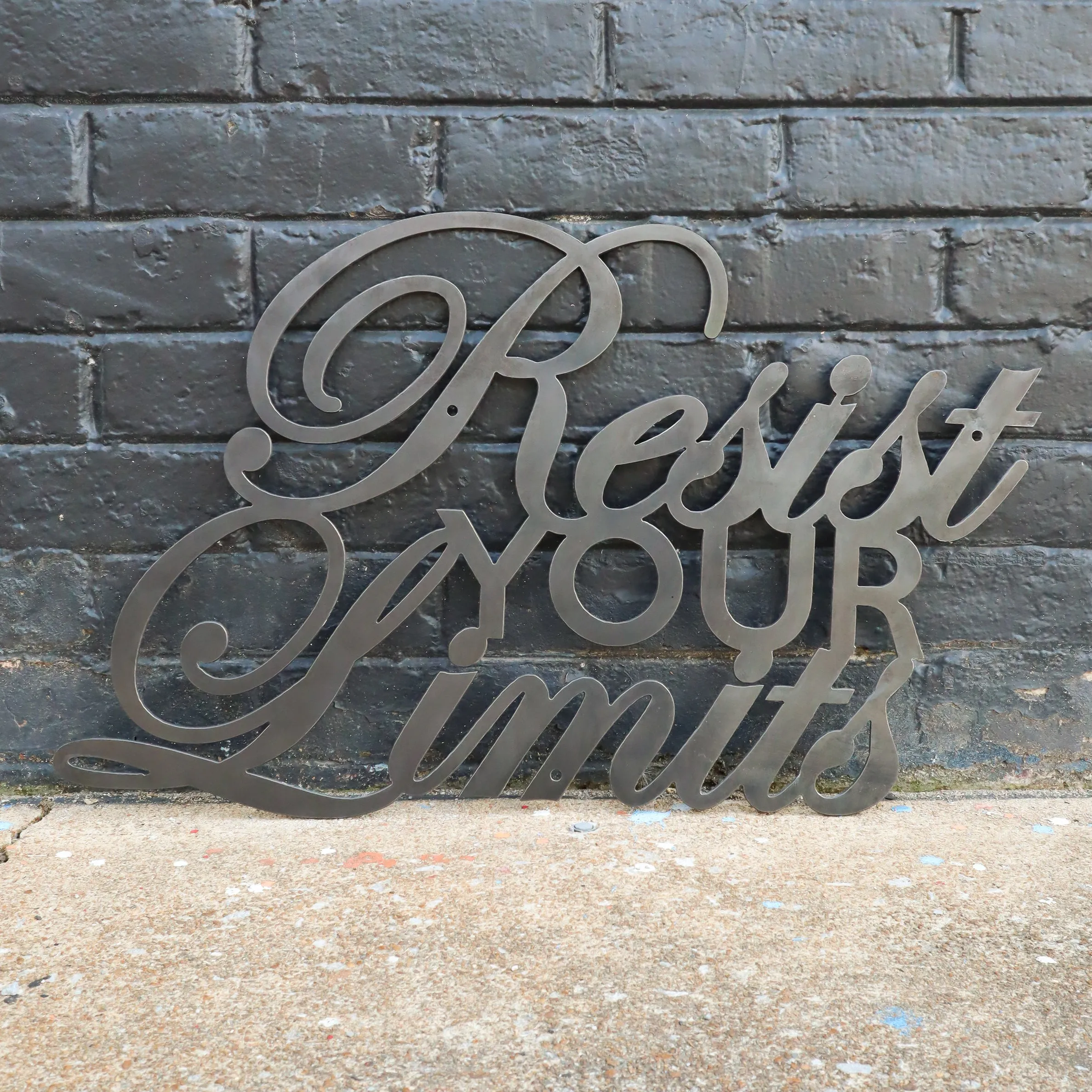 Resist Your Limits - Home Gym Sign - Work Out, Exercise, Biking Decor