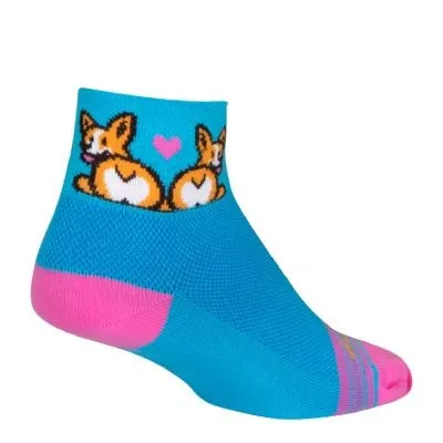 SockGuy Women's Corgi Luv 2" Classic Bike Sock