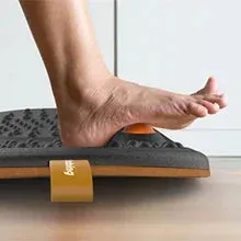 Standing Desk Mat Balance Board with Rollerball, Wooden Wobble Anti Fatigue Mat Balance Board for Standing Desk, Home Of