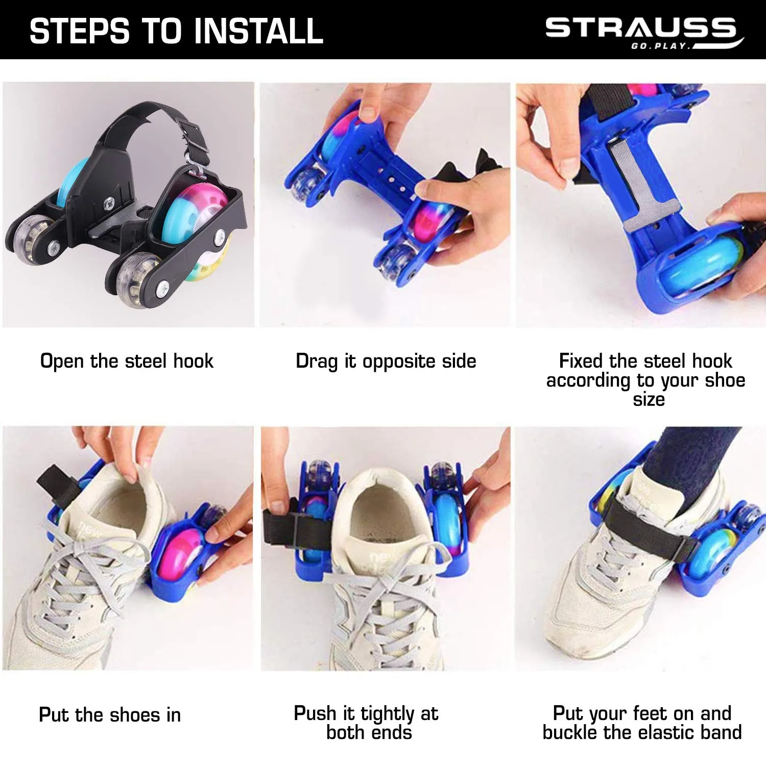 Strauss Flashing Street Roller (4 Wheels)