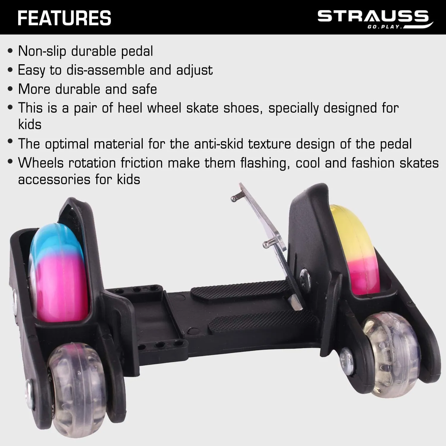 Strauss Flashing Street Roller (4 Wheels)