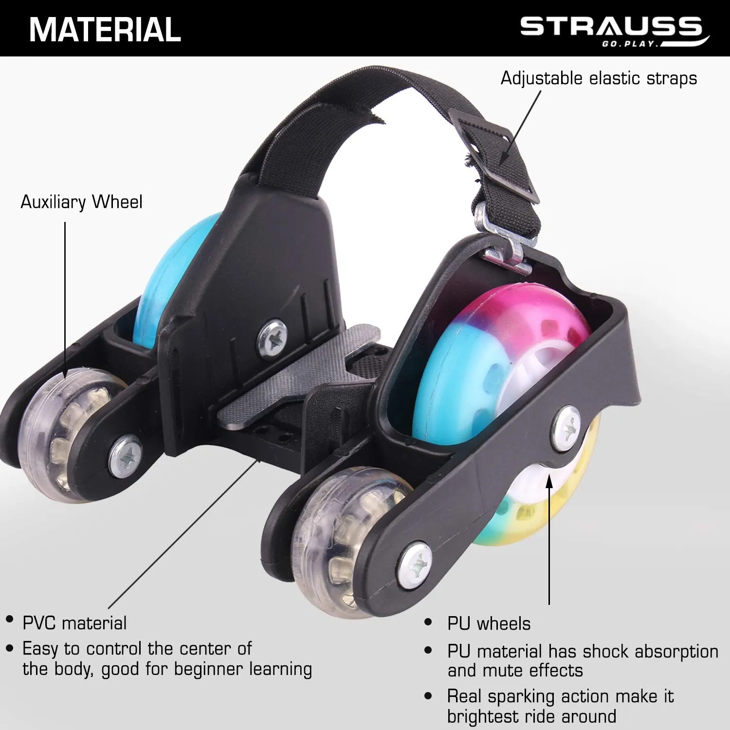 Strauss Flashing Street Roller (4 Wheels)