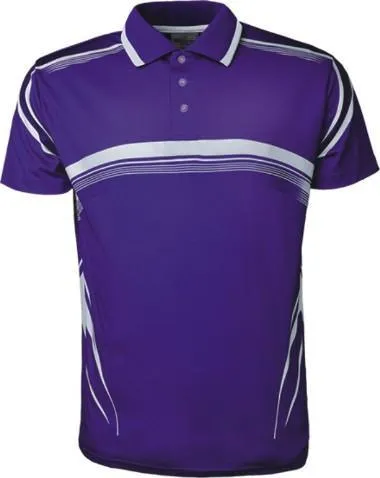 Sublimated Golf Polo - Purple/White