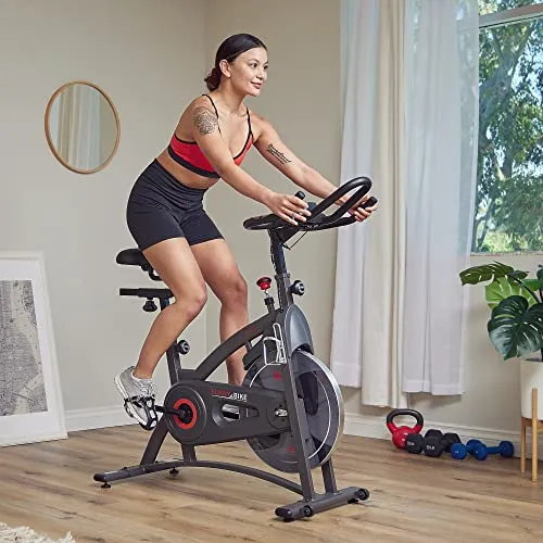 Sunny Health & Fitness Endurance Premium Magnetic Resistance Interactive Indoor Cycling Exercise Bike with Exclusive SunnyFit™ App Enhanced Bluetooth Connectivity - SF-B1877SMART