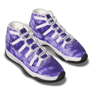 TIE DYE PRPLE High Top Basketball Shoes