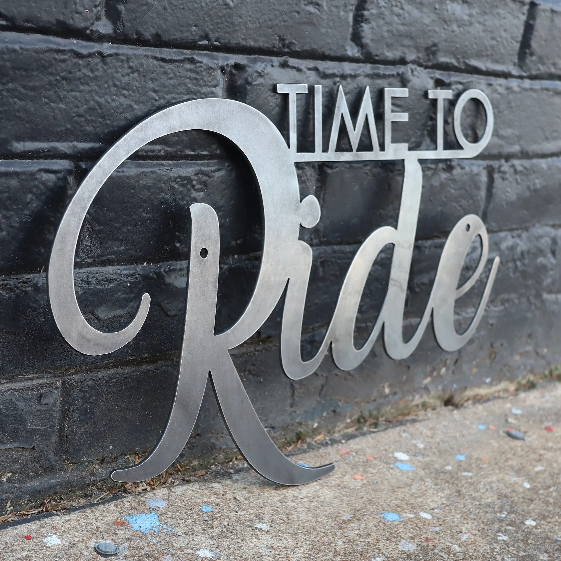 Time to Ride - Home Gym Sign - Work Out, Exercise, Biking Decor