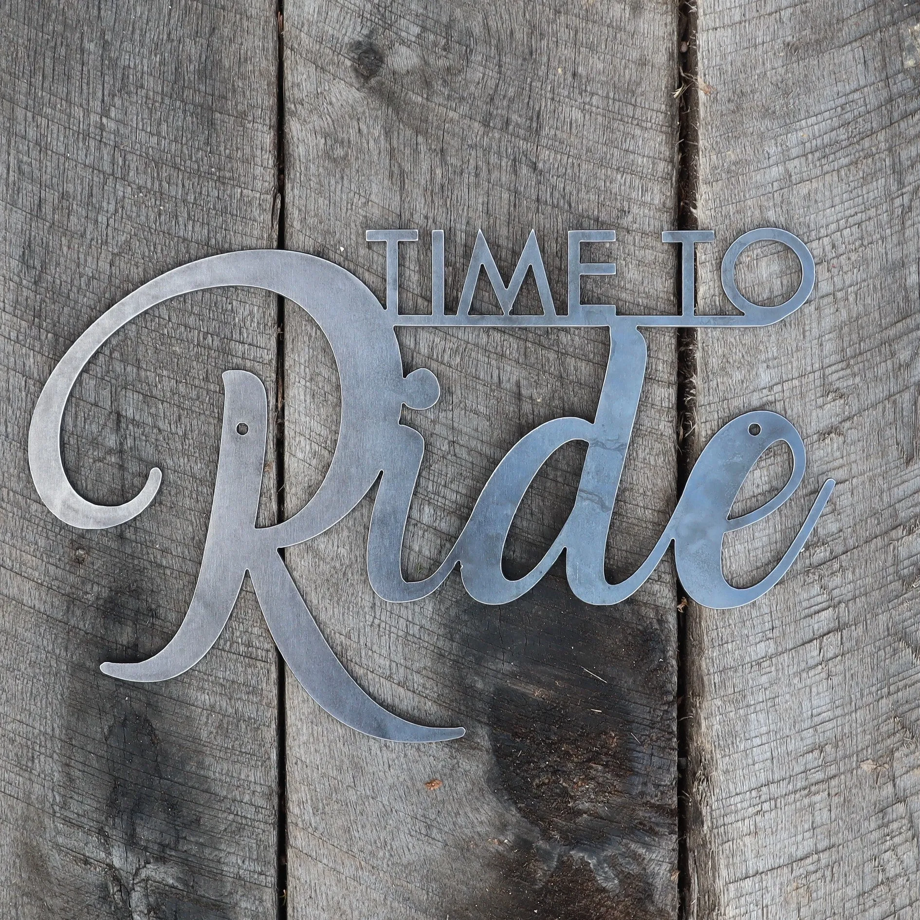 Time to Ride - Home Gym Sign - Work Out, Exercise, Biking Decor