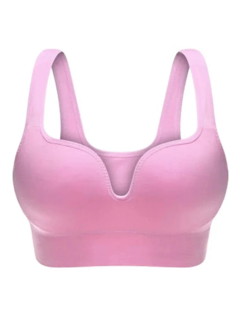 Trendy Yoga Padded  Workout Wireless Push Up Bra