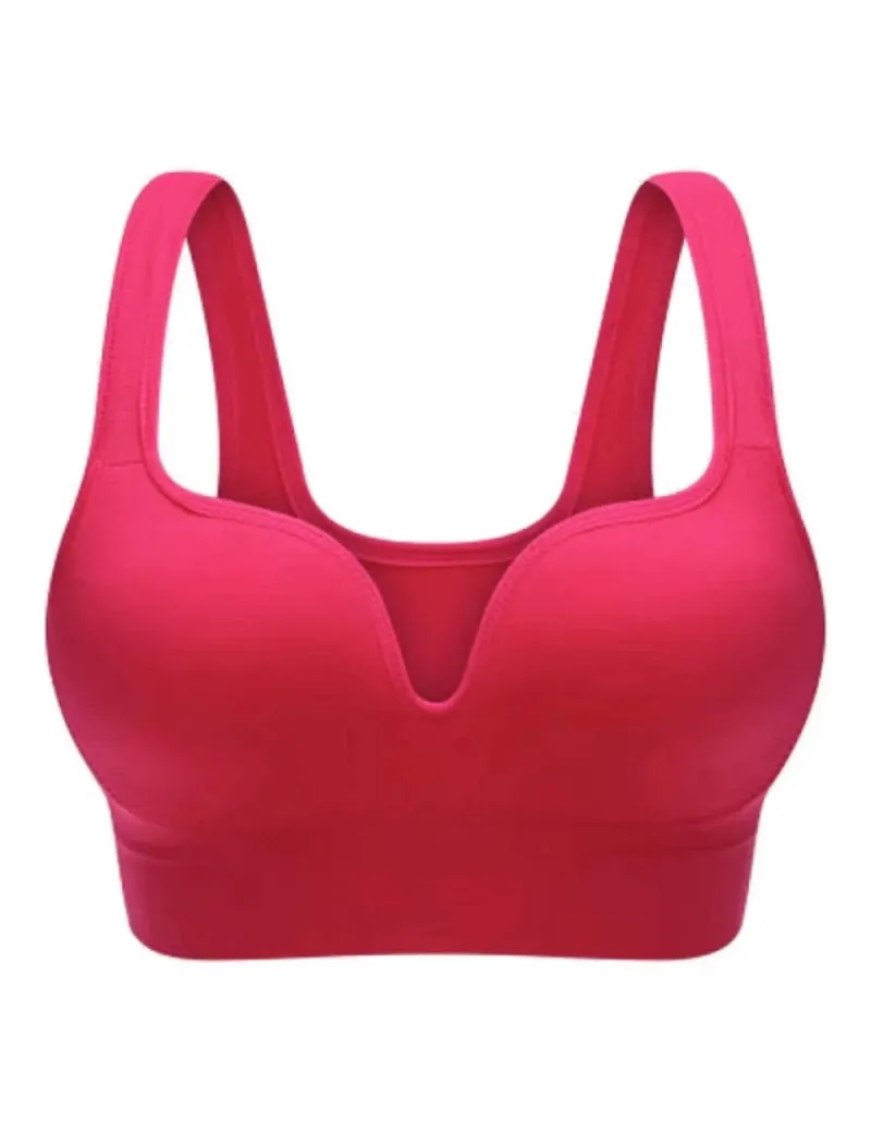 Trendy Yoga Padded  Workout Wireless Push Up Bra